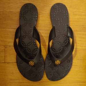 Tory Burch black thong sandals